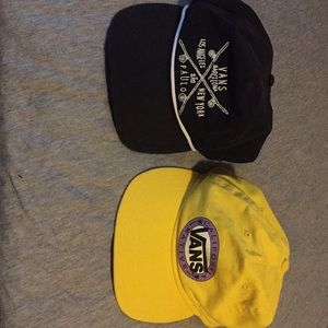 Two vans flat back hats